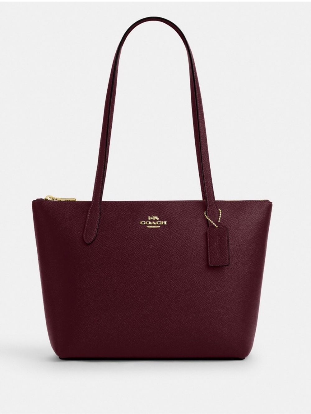 Coach Fiona Zip Tote Bag Merlot